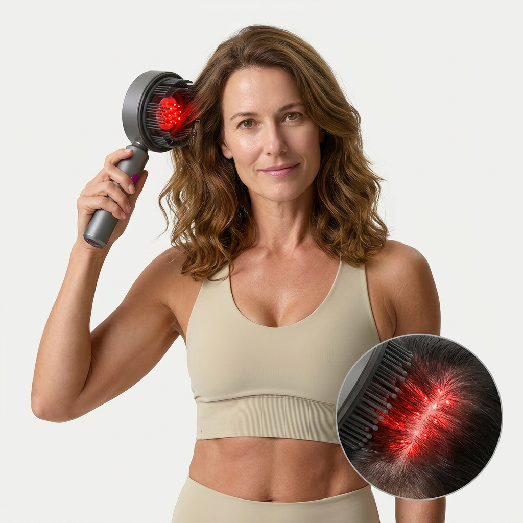 Electric Kneading Scalp Massager with Red Light & EMS Therapy