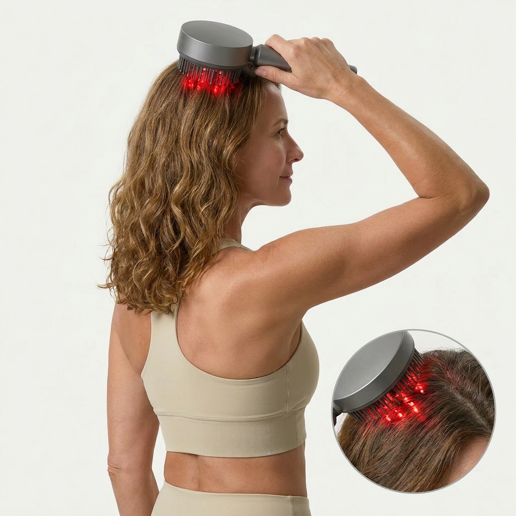 Electric Kneading Scalp Massager with Red Light & EMS Therapy